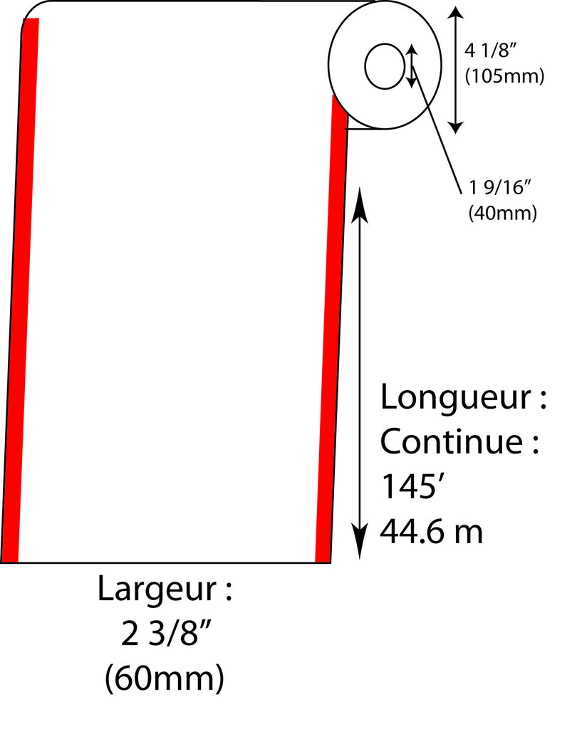 Étiquettes de balance DIGI SM 90 Continue Rouge - Fournitures Big Ben