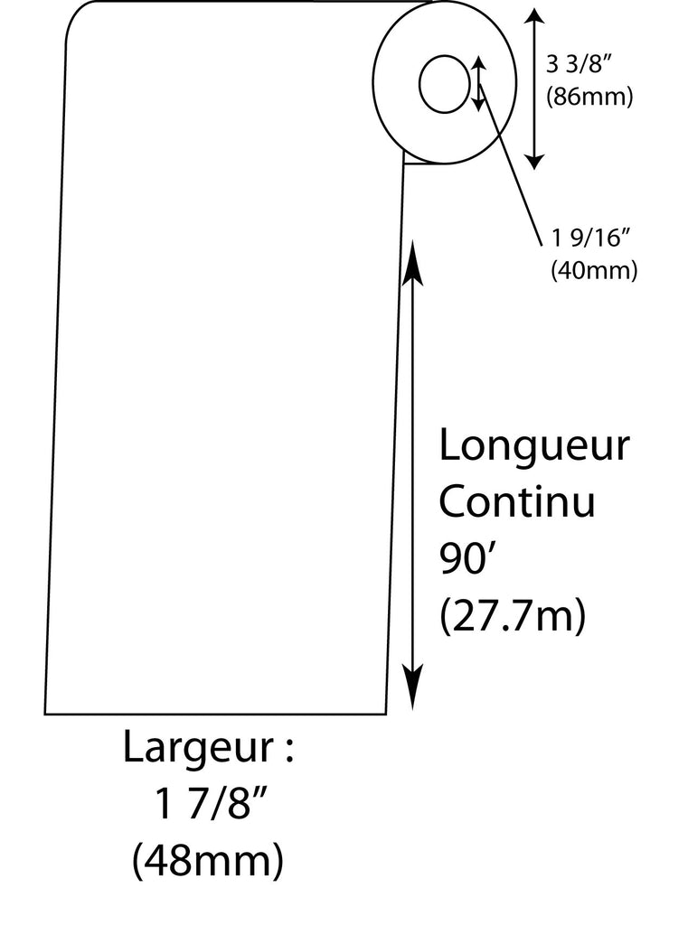 Étiquettes de balance TEC SL 66 Continue Blanche - Fournitures Big Ben