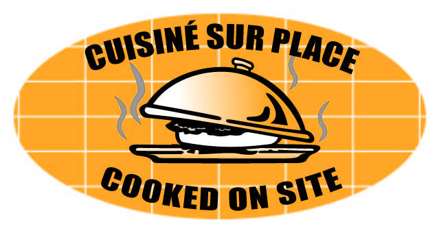 Étiquettes Cuisiné sur place - Fournitures Big Ben