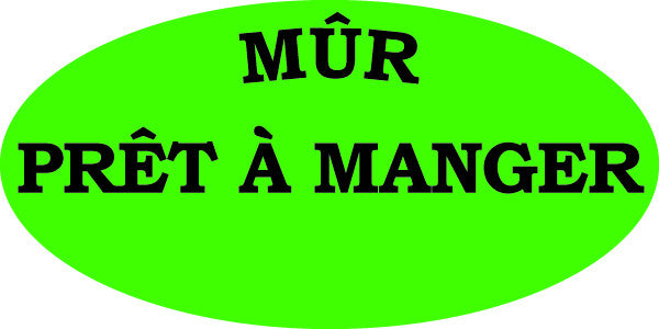 Étiquettes Mûr - Prêt à Manger - Fournitures Big Ben