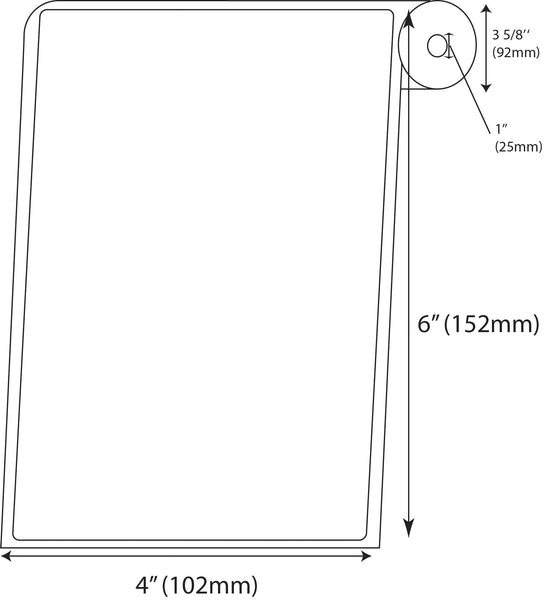 White Rectangle 4" x 6" Tire Labels (5 rolls)