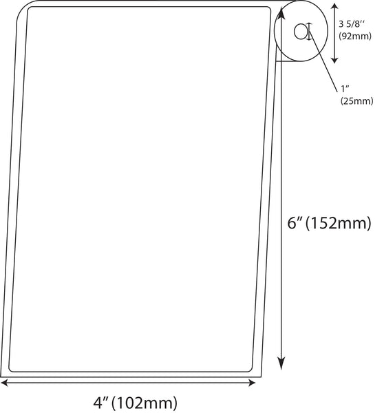 White Rectangle 4" x 6" Tire Labels (1 roll)
