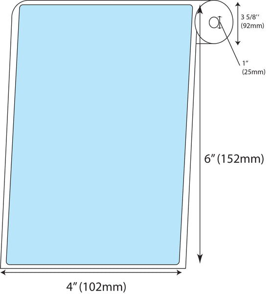 Blue Rectangle 4" x 6" Tire Labels (5 rolls)