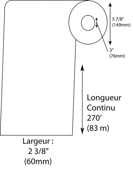 Étiquettes de balance Hobart Quantum continues blanches - Fournitures Big Ben