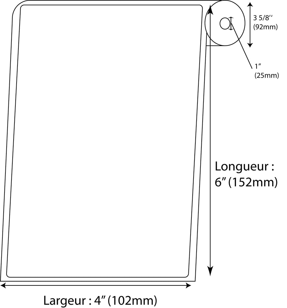 Étiquettes Rectangle 4" x 6" direct thermal blanc en rouleau de 250 - Fournitures Big Ben