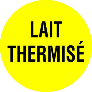 Étiquettes Lait Thermisé - Fournitures Big Ben