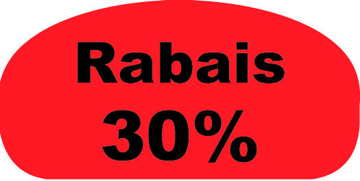 Étiquettes Rabais 30% - Fournitures Big Ben